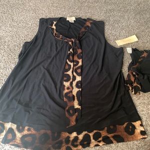 Cheetah Accent Blouse